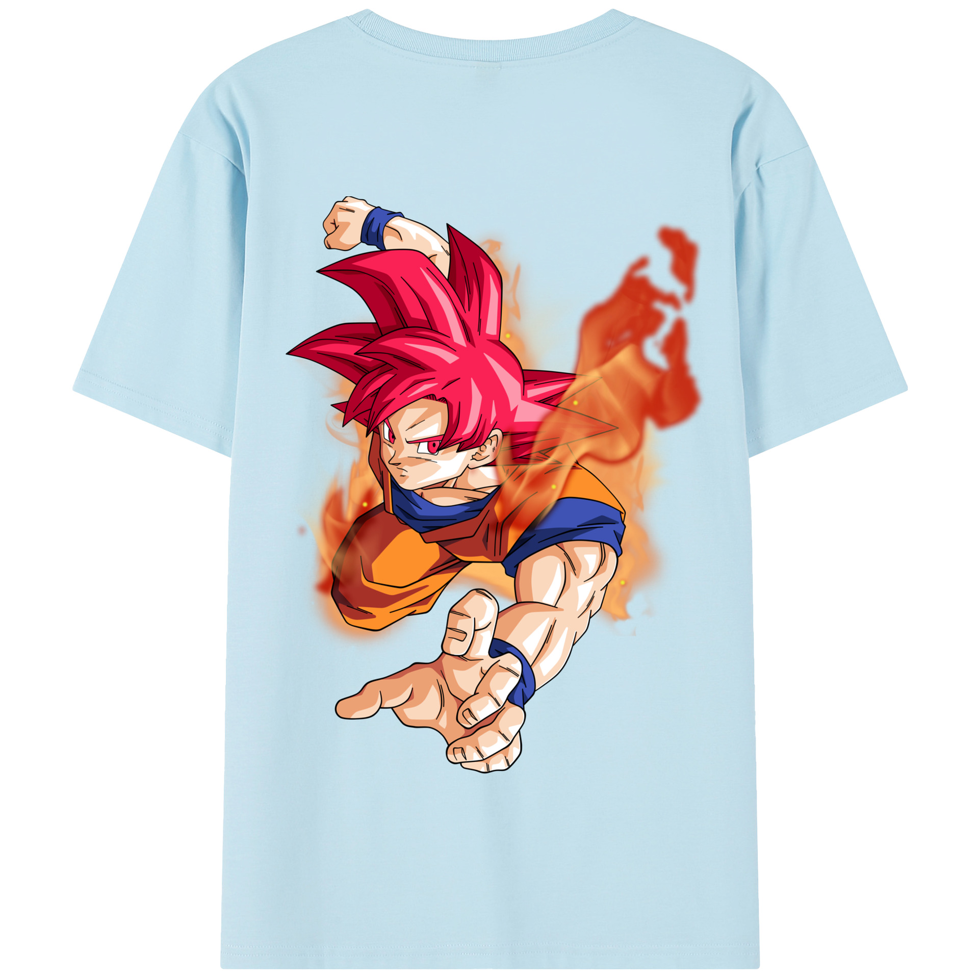 （画像用） ドラゴンボール 孫悟空（そん ごくう）Son Goku カカロット DRAGON BALL Kakarotto 綿100％半袖Tシャツ（背面プリント）